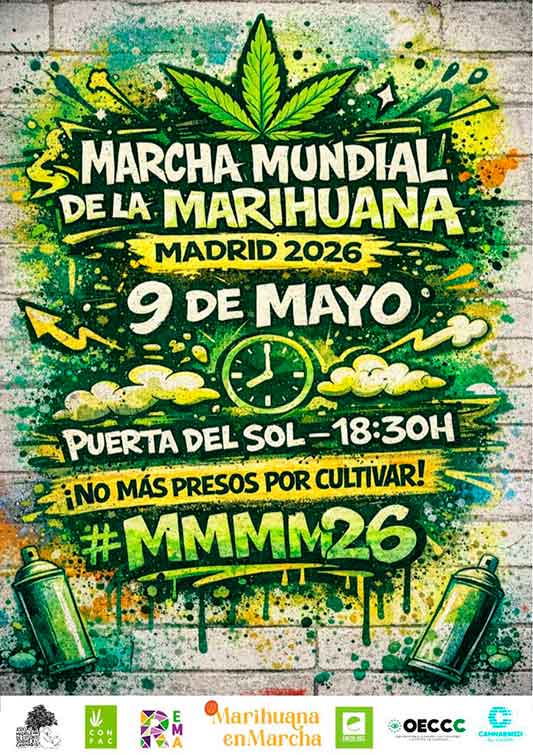 La Marcha Mundial de la Marihuana (MMM) se celebra en ciudades de todo el mundo el primer sábado de mayo